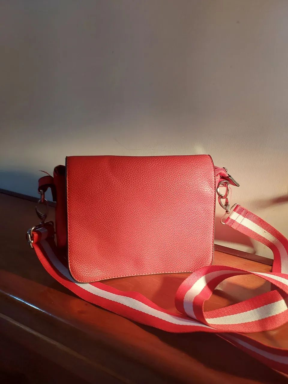 Bolsa de ombro vermelha marisa elegante - Foto 2