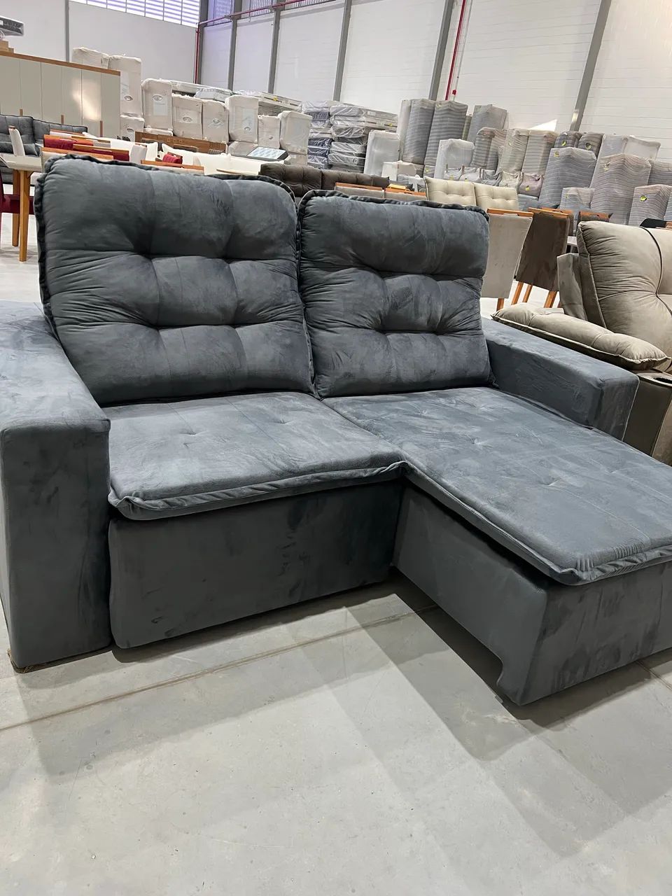 Sofá Retrátil 2,00 Cinza NOVO 