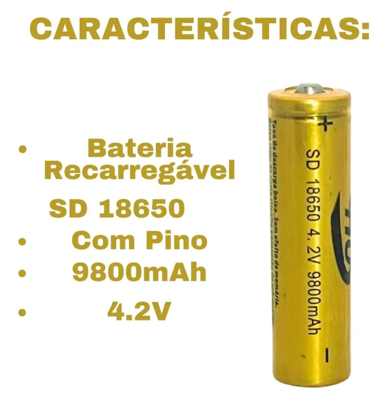 Bateria 18650 9800 mah 4.2v recarregável  - Foto 3