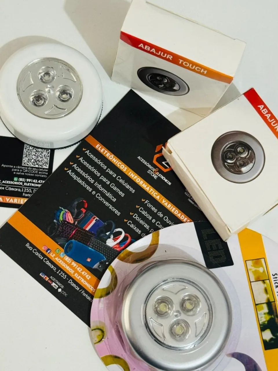 Lâmpadas Led sem fio - adesivas