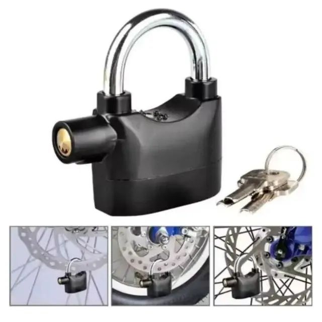 Cadeado Com Alarme Sonoro Anti-furto Comércio moto Prova De Água-Pronta Entrega - Foto 4