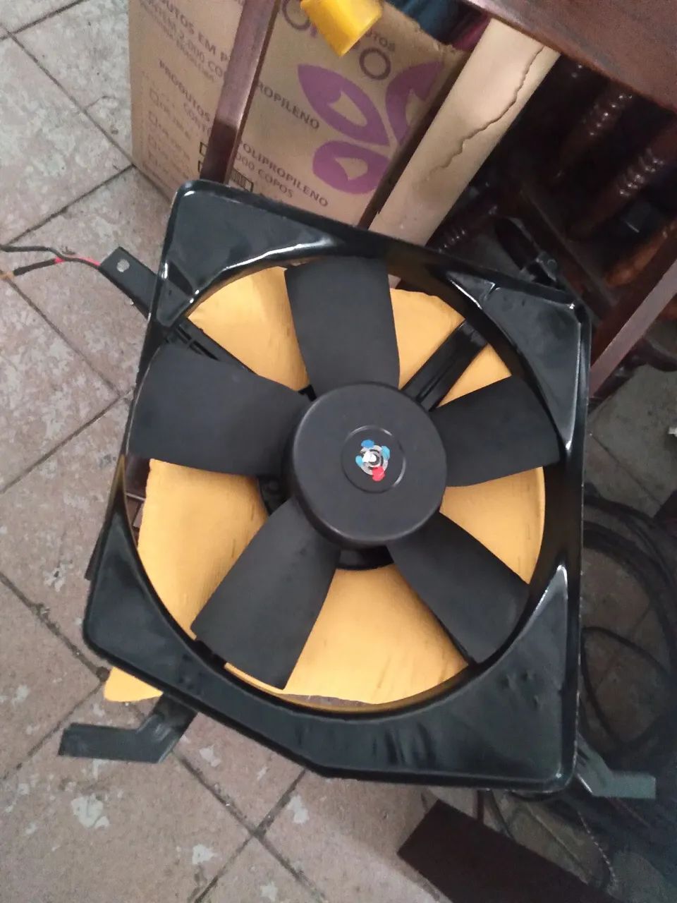 Defletor com ventoinha eletrica opala 85/92 original raridade novíssima 