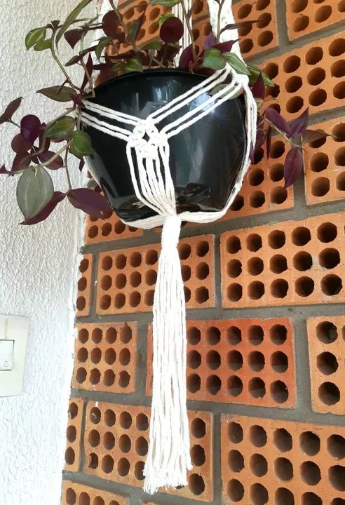 Suporte para Vasos em Macramê - Foto 4