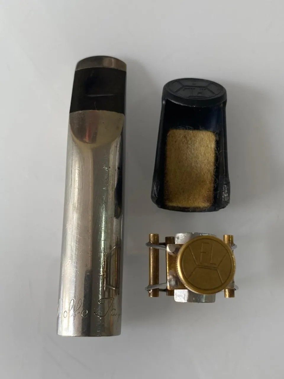 Boquilha vintage Wolfe Tayne 6 com abraçadeira François Louis - Sax Alto