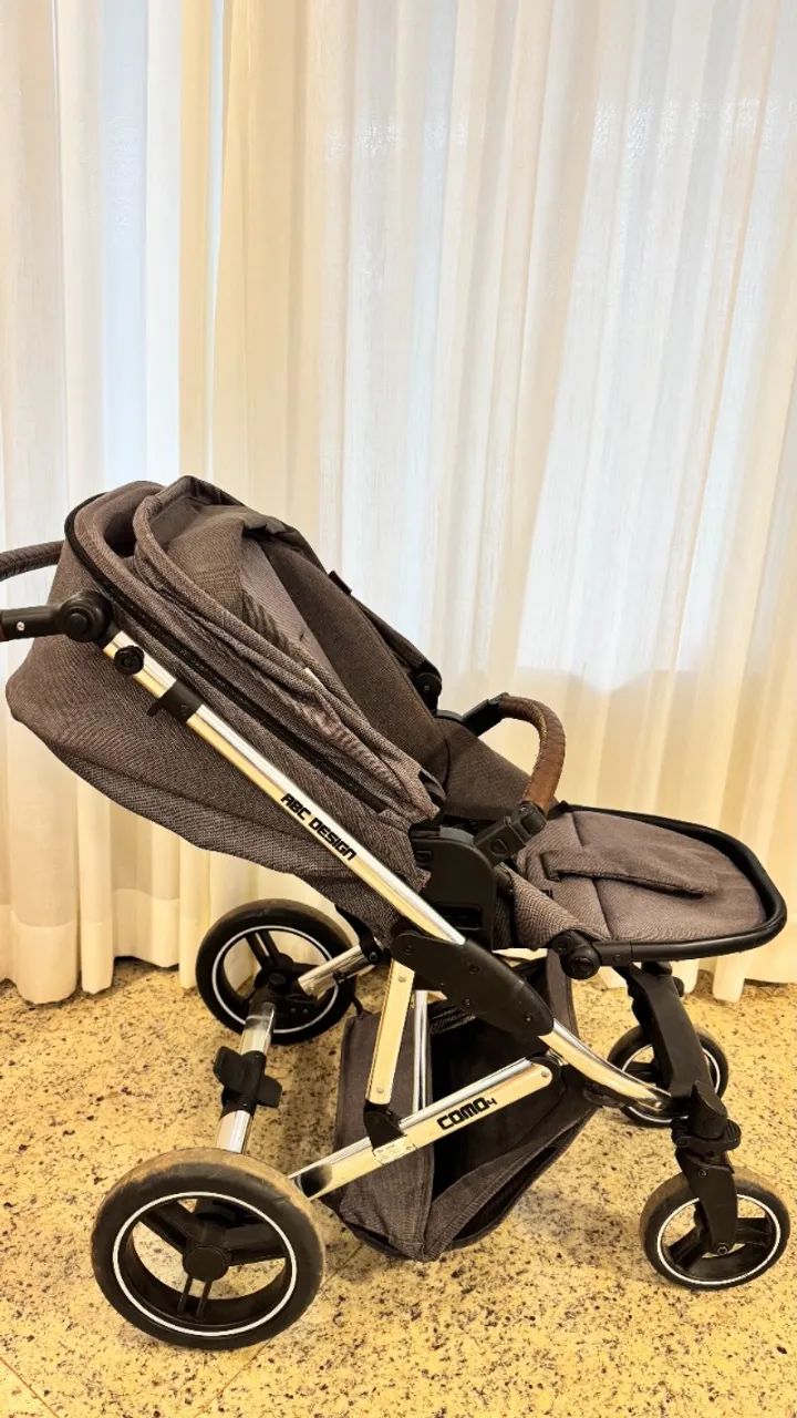 Carrinho COMO 4 com Bebê Conforto e Moisés ABC Design - Foto 3