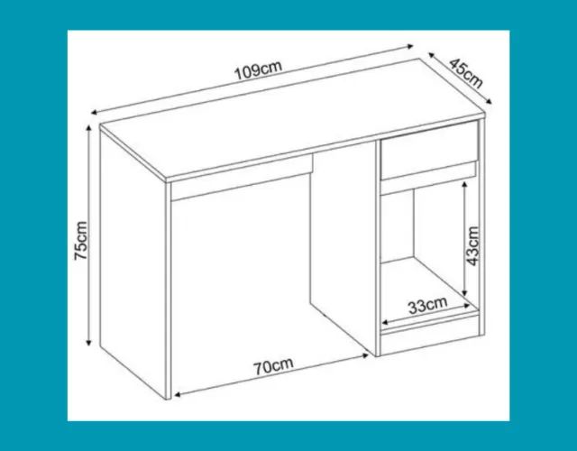 Escrivaninha 1 Porta 1 Gaveta 100% MDP MATERIAL DE EXELENTE QUALIDADE  (GARANTA JÁ A SUA)! - Foto 2
