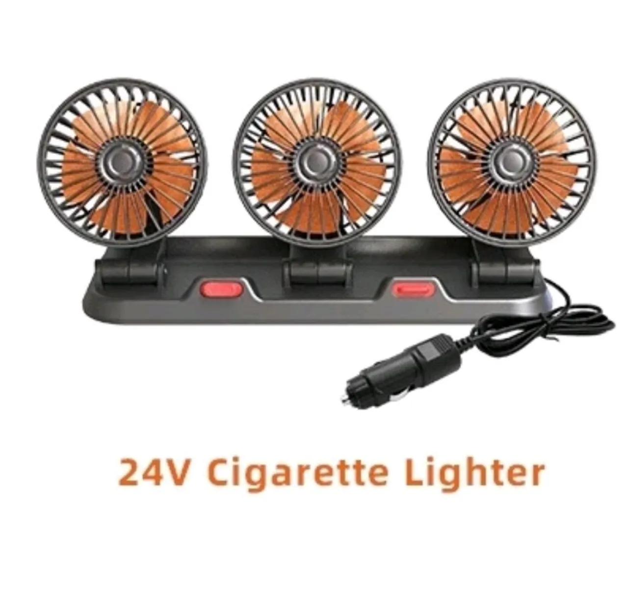 Ventilador Triplo De Carro Automotivo 3 Três Cabeças Ventiladores De Circulação
