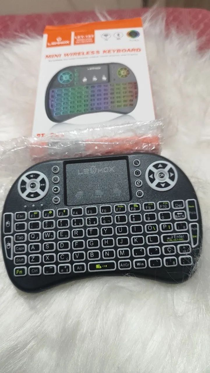 Mini Teclado Wireless LED para Smart TV e outros
