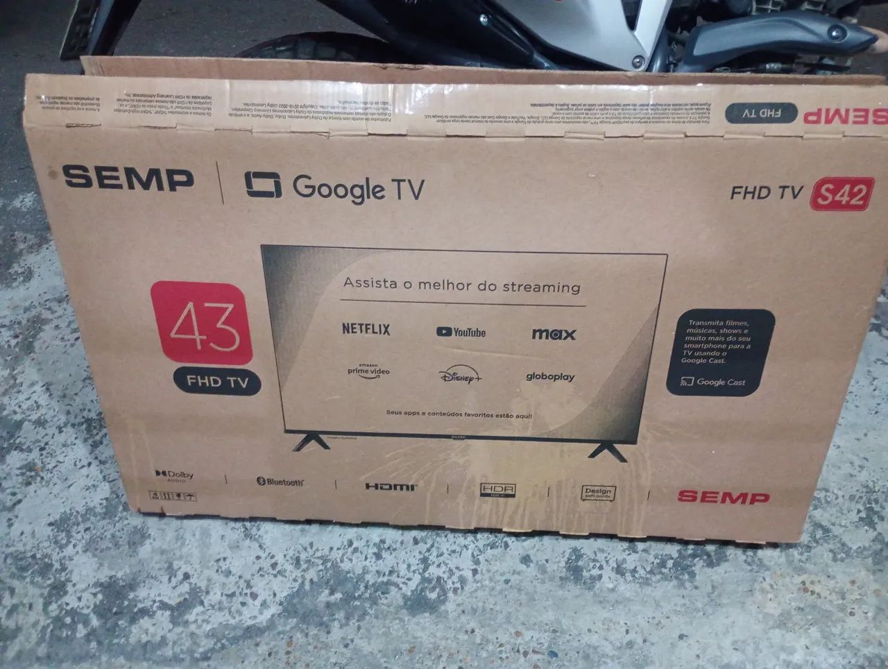 Vendo caixa de TV 43 polegas com isopor valor 40 obs não faço entrega retirar zona sul - Foto 2