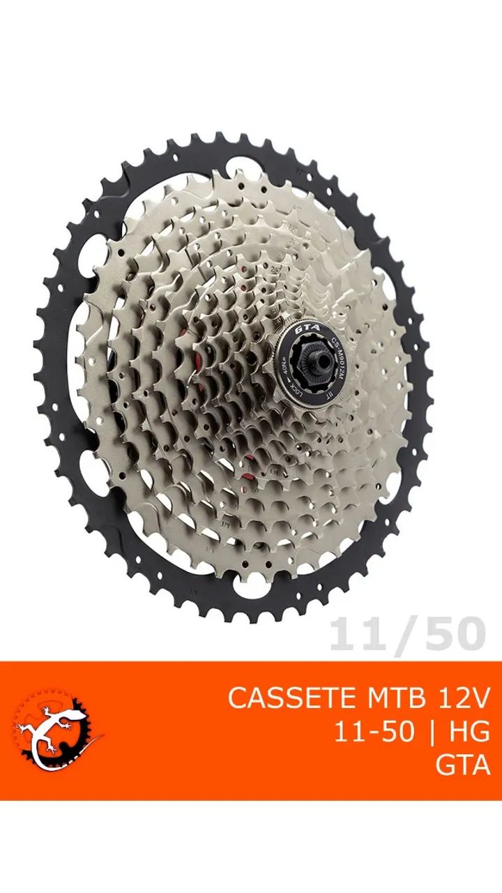 Kit 12 velocidades cassete GTA e corrente Shimano - Foto 2