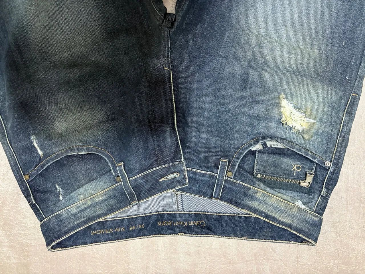 Calça Jeans Calvin Klein Slim Straight 38/48