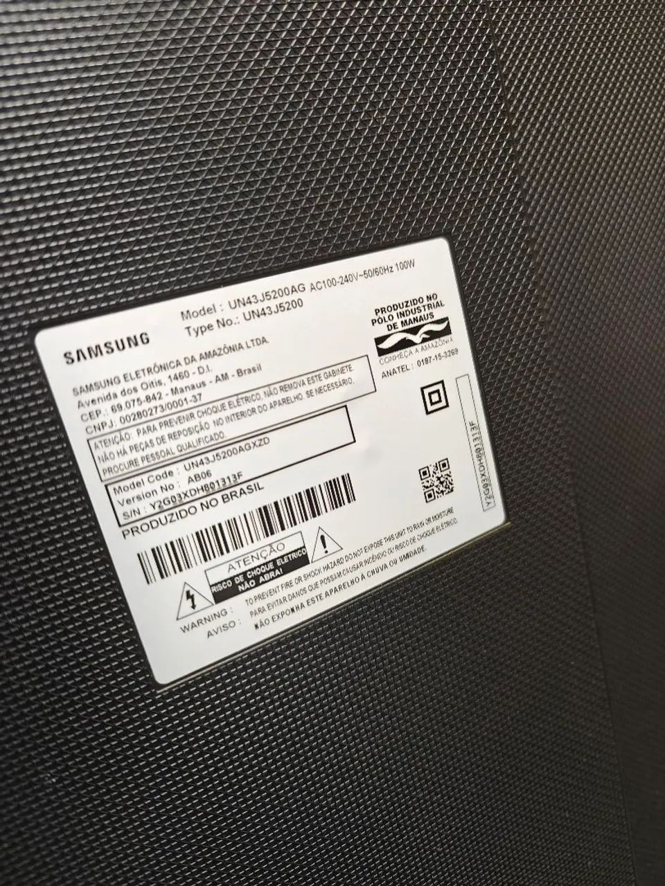 TV Samsung 43 polegadas UN43J5200 - Peças 