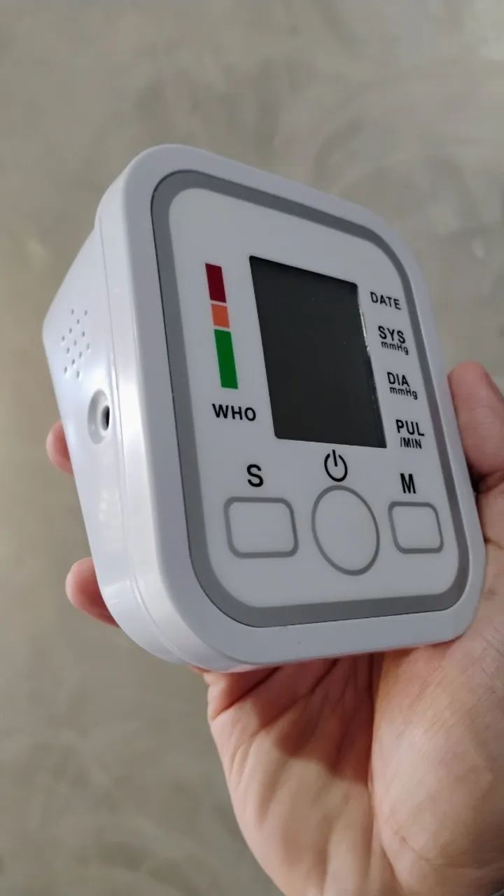 Monitor Digital de Pressão Arterial de Braço - Automático - Com Voz - Branco - Novo - Foto 3