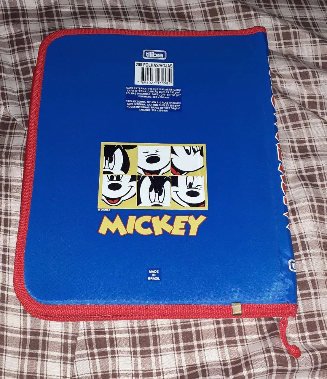 KIT: 2 Pastas Azul com zíper - Mickey Mouse - Foto 2