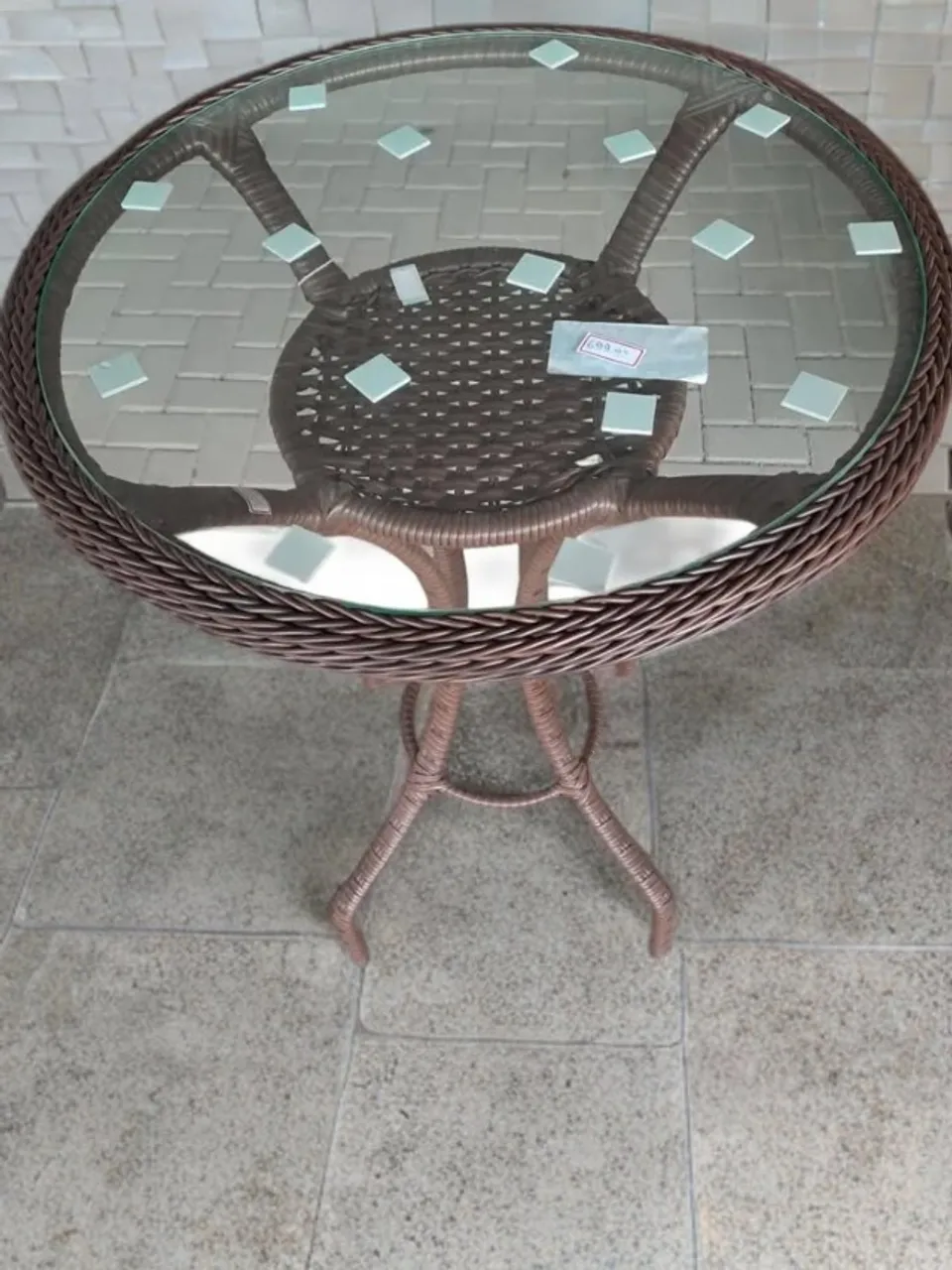 Bistro de Ferro Galvanizado Revestido de Fibra sintética 66 cm diâmetro