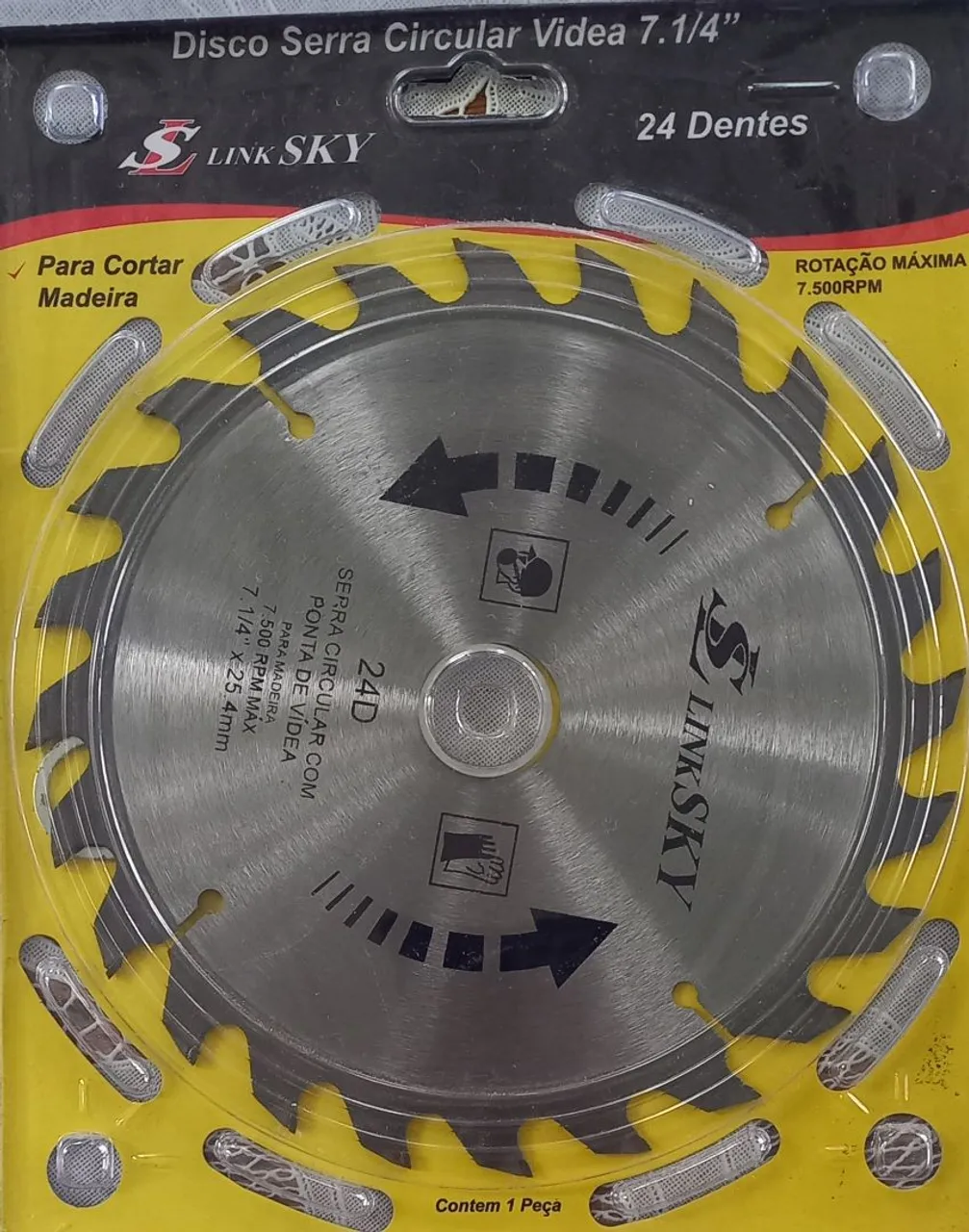 Disco de Serra Circular Videa 7.1/4" - 24 Dentes - Link Sky