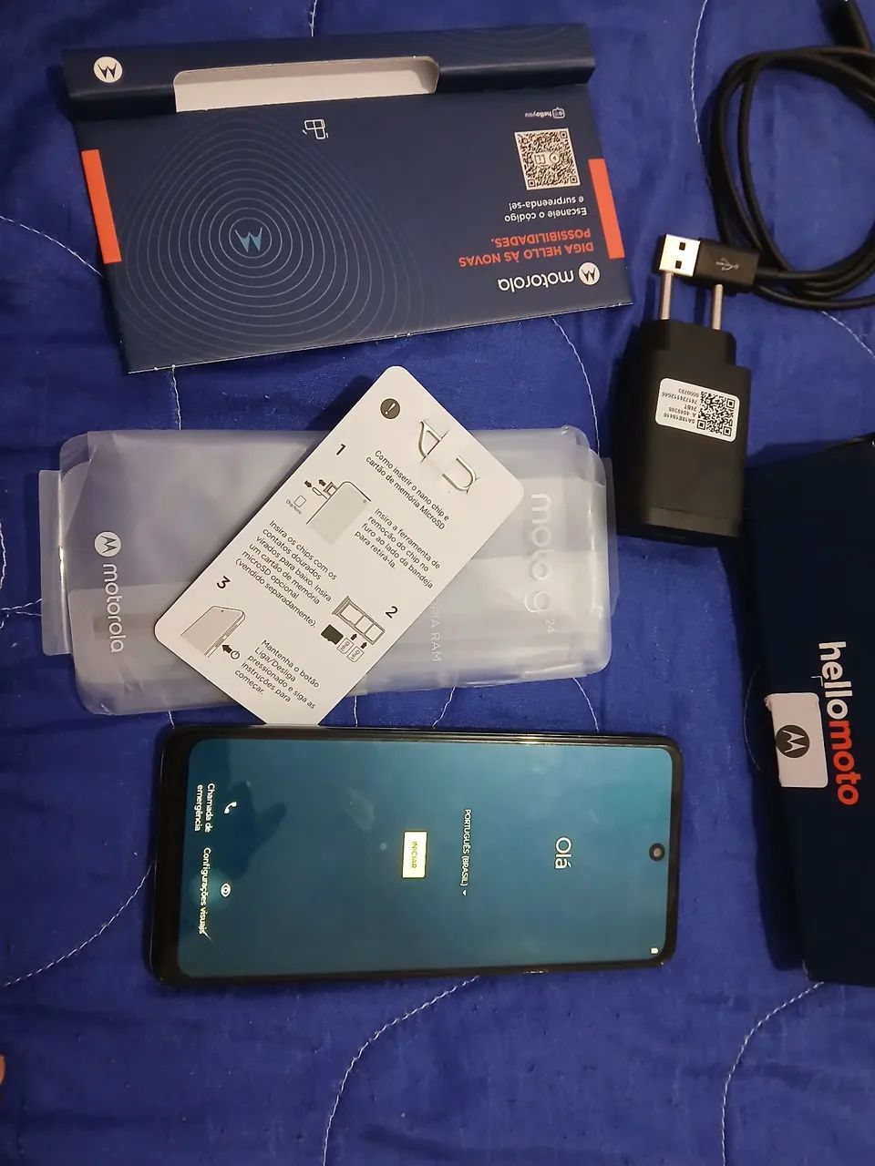 Moto g24 zero 128gb com nfc por aproximação 