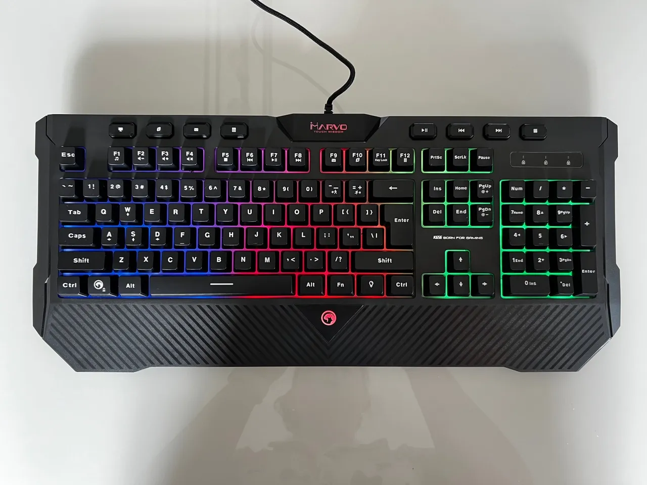 Teclado Gamer MARVO - Iluminação RGB
