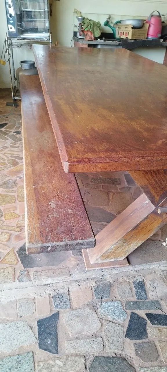 Mesa Rústica em Madeira Maciça - Foto 6