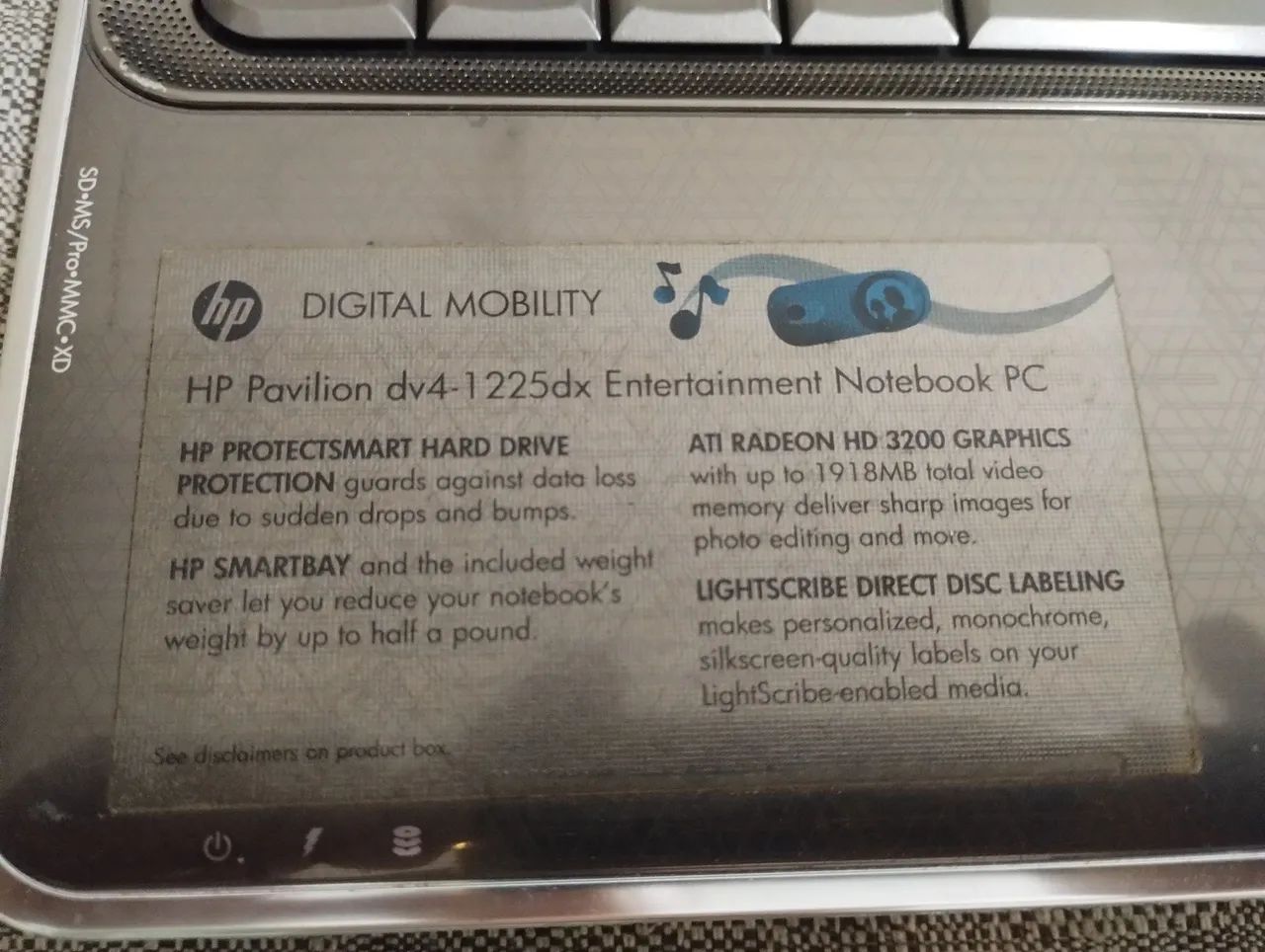 Notebook HP Pavilion DV4 Com Defeito - Foto 2