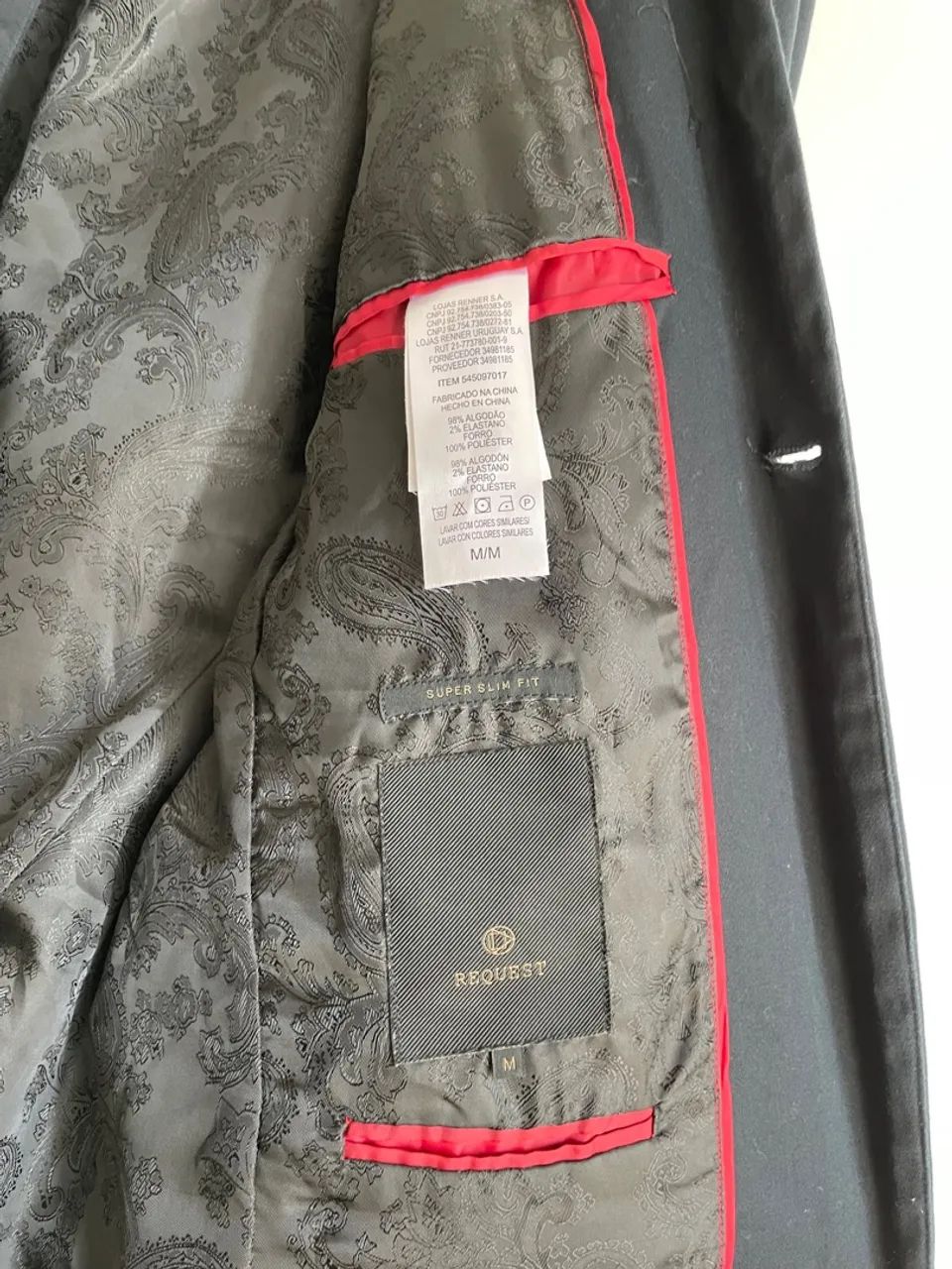 Blazer masculino slim azul marinho M Request - Foto 5