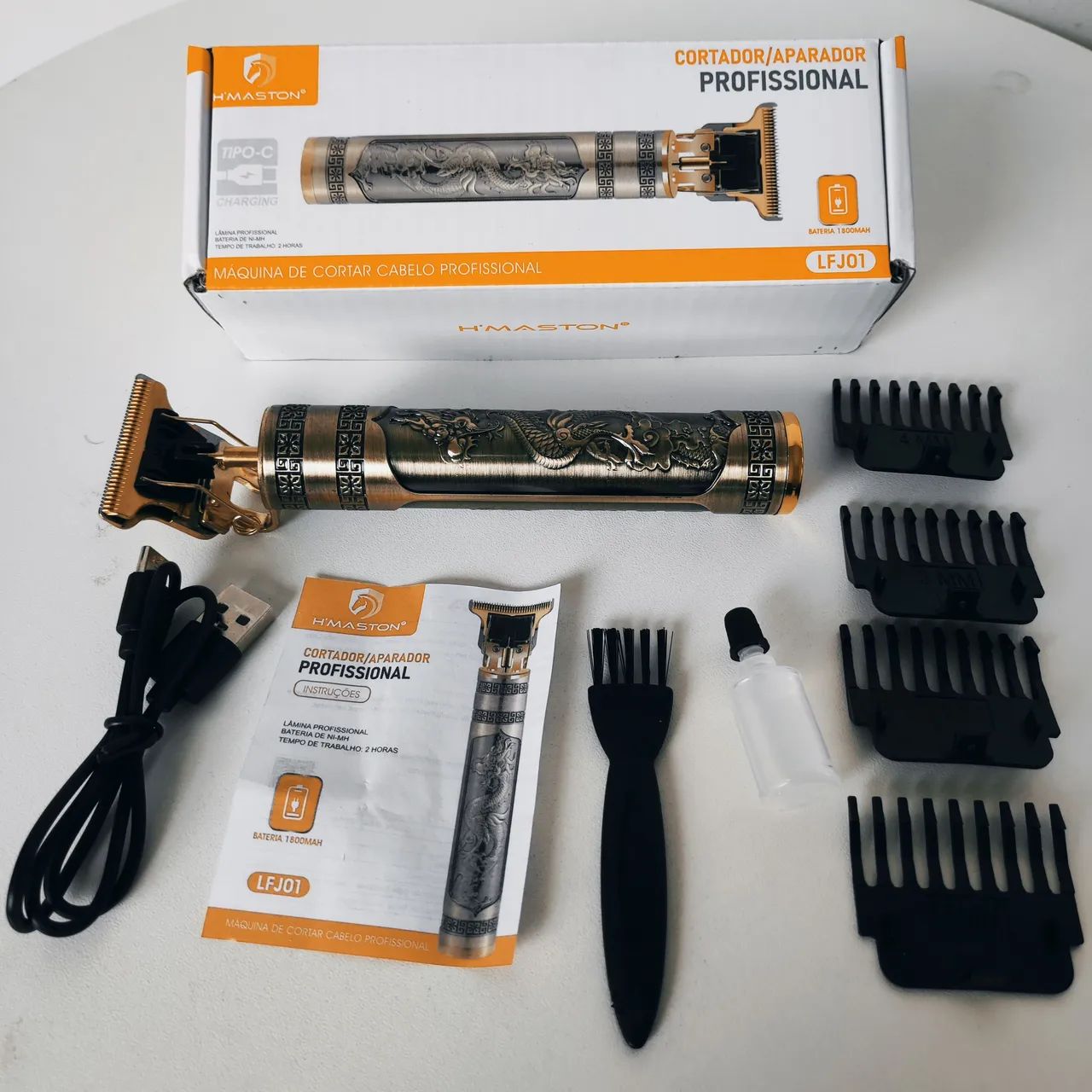 Máquina de Cortar Cabelo Profissional H'MASTON® - LFJ01