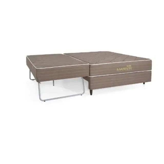 Cama Box Herval - Solteiro Suite master 088X188X50 Molas bonnel com auxiliar
