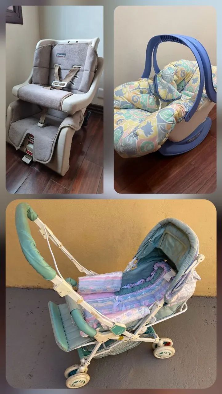 Kit carrinho de bebe + cadeirinha + bebe conforto