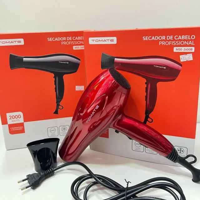 SECADOR DE CABELO PROFISSIONAL TOMATE MSE-2600B - 2000W | 220V