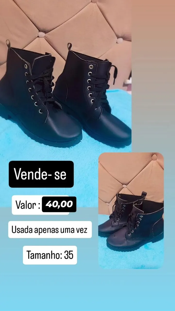 Botas Coturno Femininas - Tamanho 35