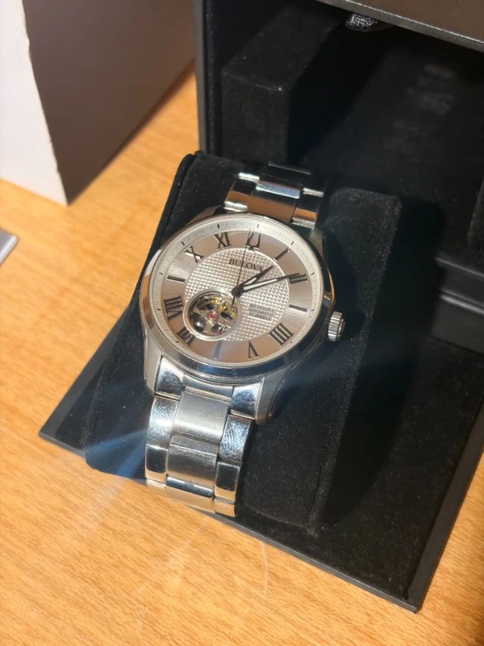 Relógio Bulova Wilton Automático Prata 96A207 - Foto 4