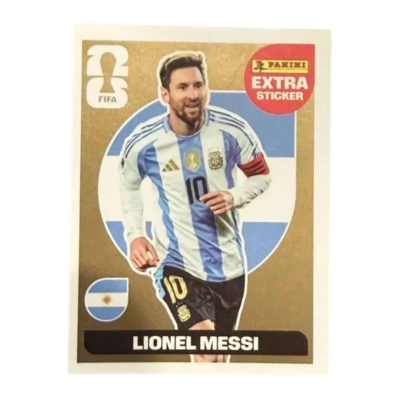 FIGURINHA LIONEL MESSI- EXTRA GOLD 