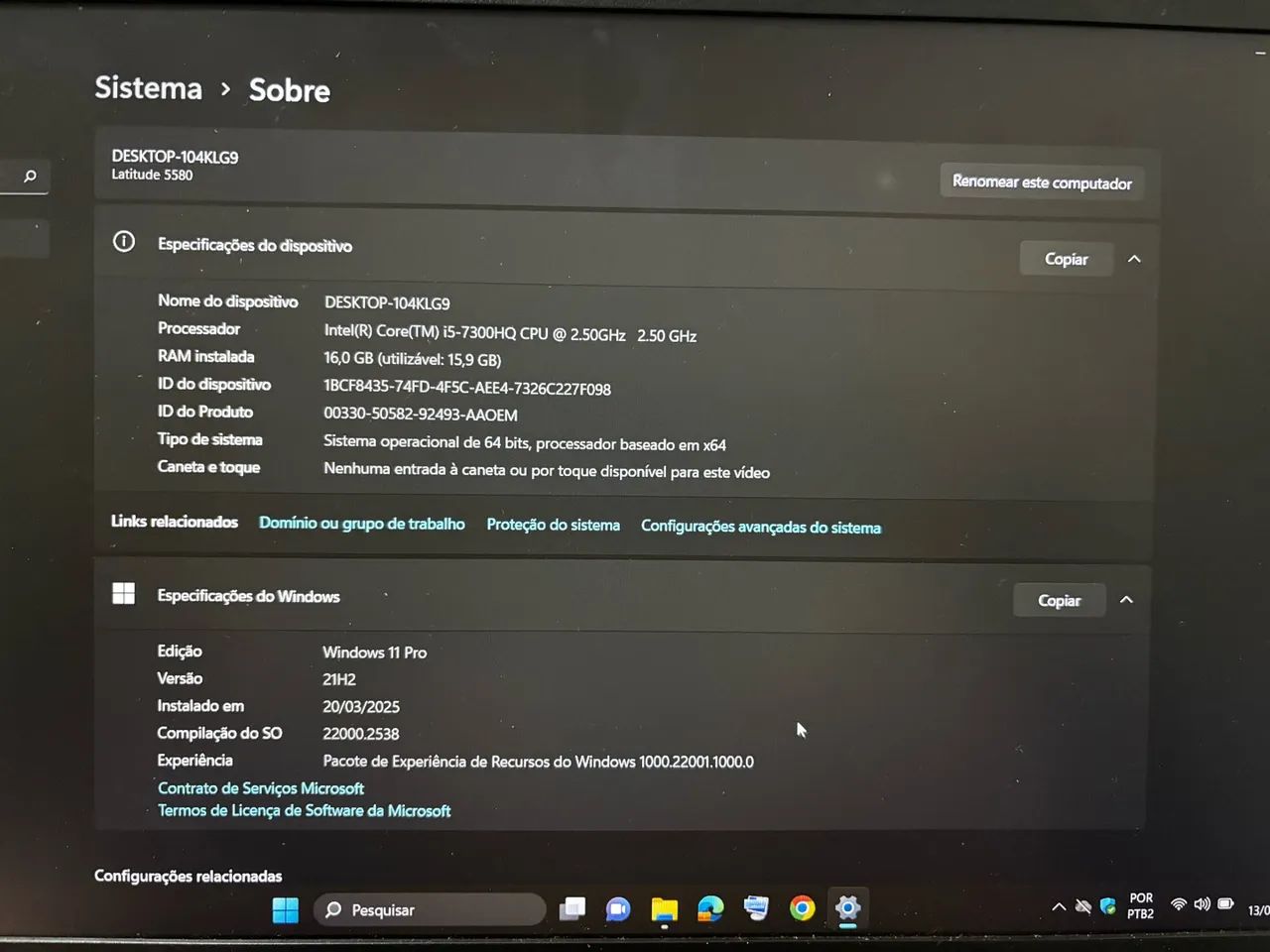 NOTEBOOK DELL LATITUDE 5580 i5 16GB - Foto 2
