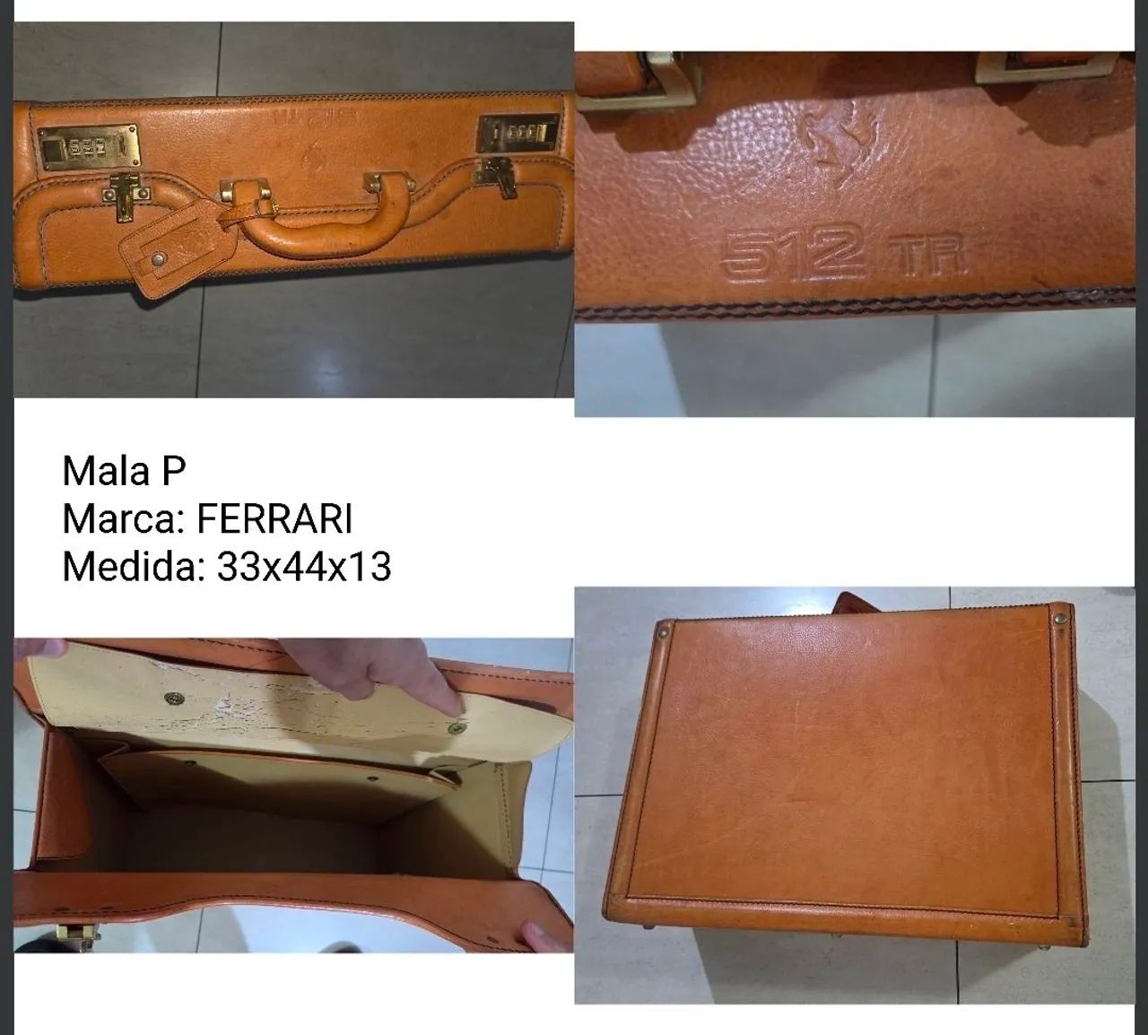 Conjunto de 3 Malas Antigas da Ferrari_modelo 512TR - Foto 5
