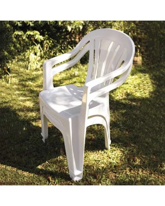 Cadeira De Plástico Branca com Braço - Foto 2