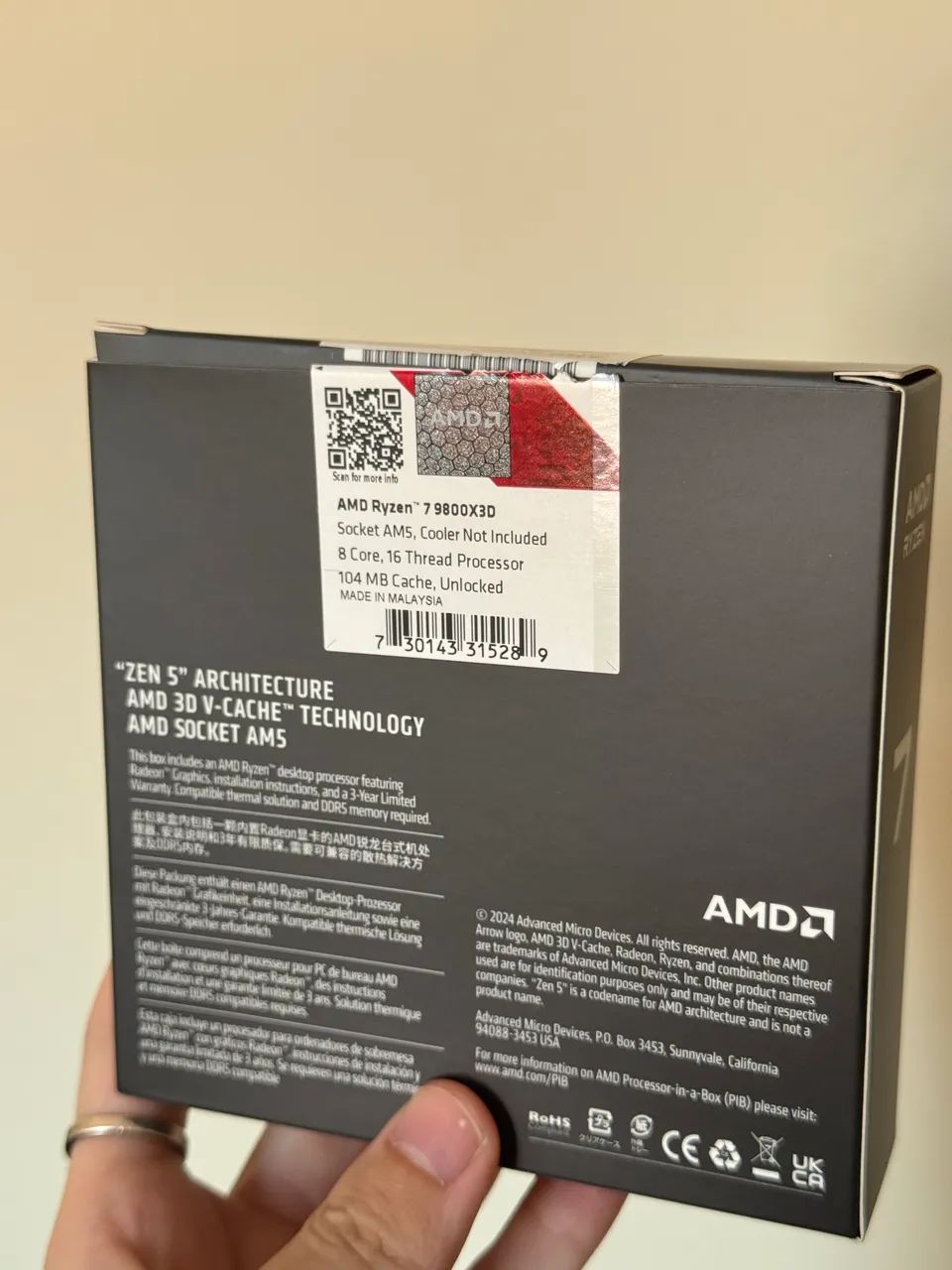 CPU Ryzen 9800X3D - Foto 2