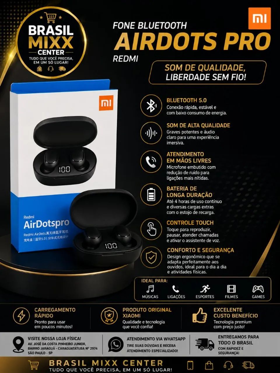Fones Bluetooth Diversos 