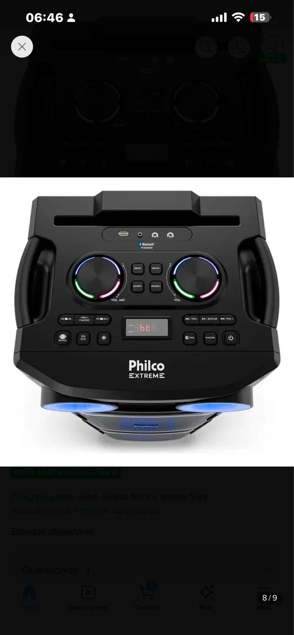 Caixa de som Philips 2500 PCX xtreme