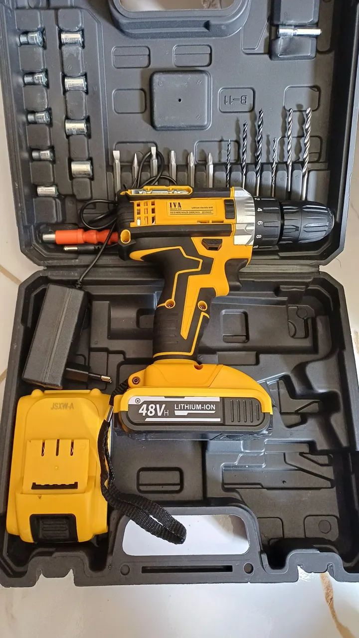 Ferramenta parafusadeira 48v duas baterias NOVA  - Foto 3