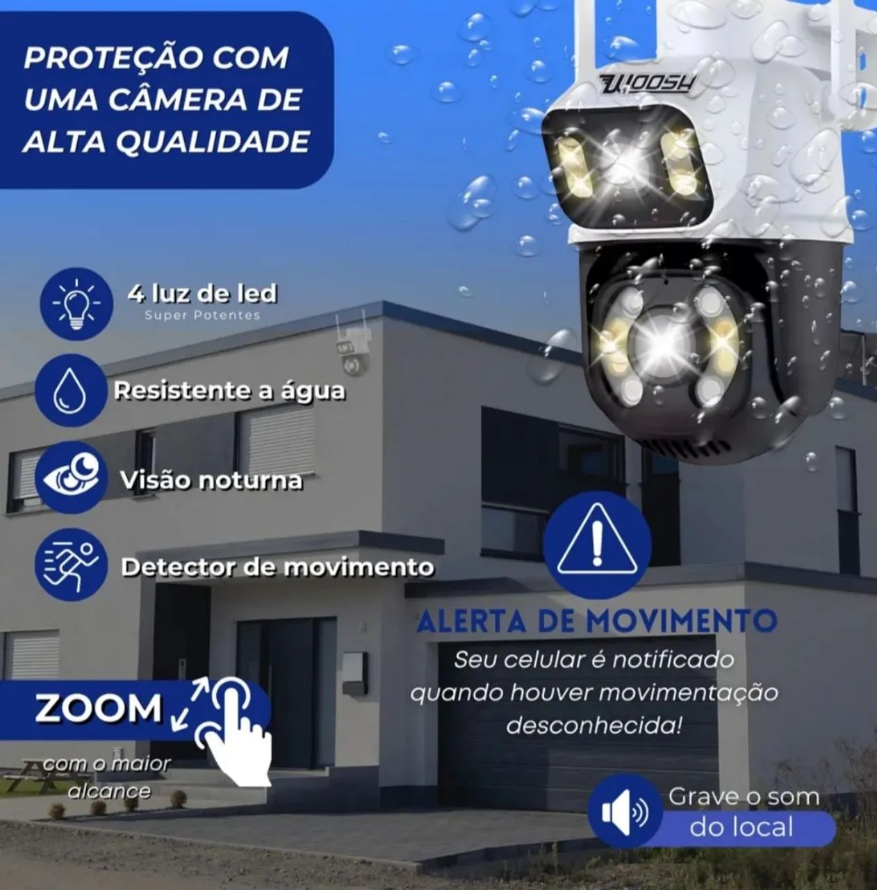 Câmera de segurança wifi 360 lente dupla - Foto 5