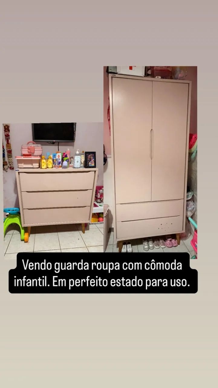 Vendo cômoda, guarda roupa e poltrona  - Foto 2