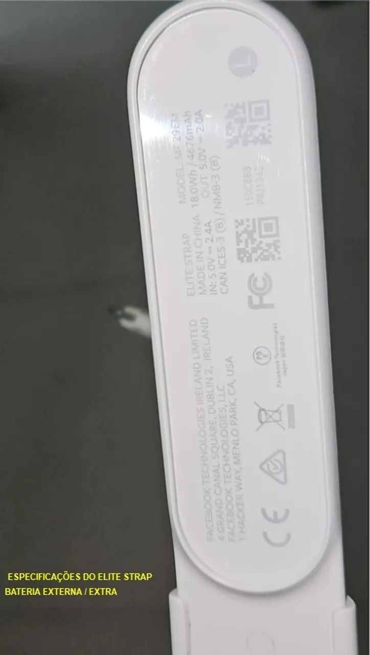 Elite Strap com Bateria para prolongar tempo de jogo para Quest 2