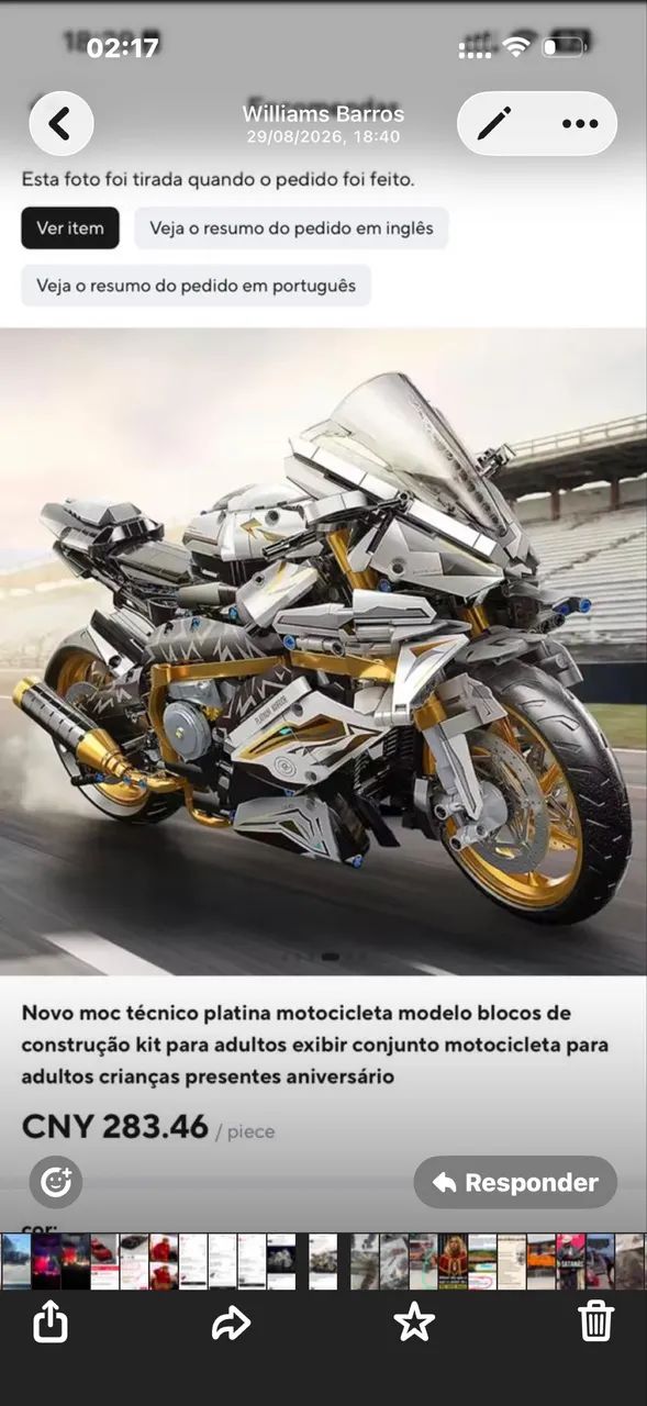 Blocos de montar MOTO mais de 1000 peças - Foto 2