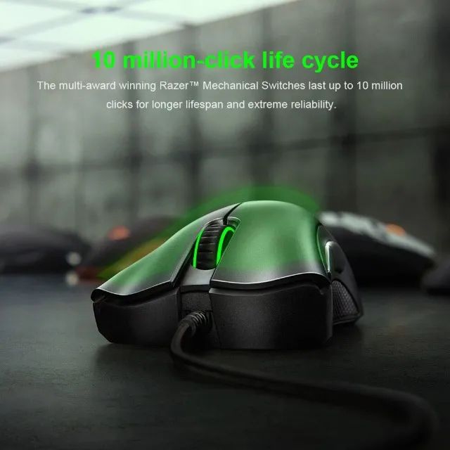 Mouse Razer DeathAdder Essential Preto 6400 Dpi - Foto 4
