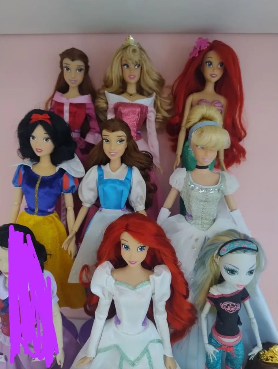 Lote de bonecas princesas Disney store e Mattel  - Foto 2