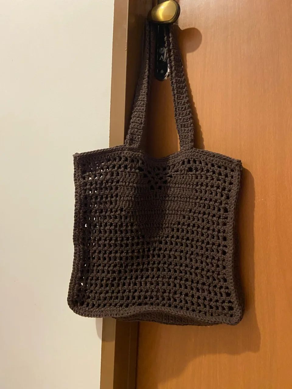 Bolsa tipo sacola de crochê  - Foto 4