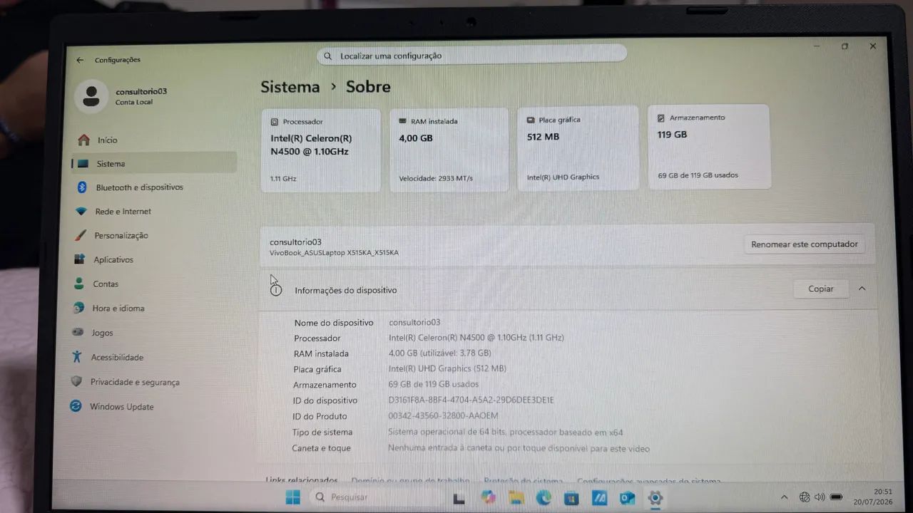 Notebook Asus N4500 Intel Celeron - Foto 4