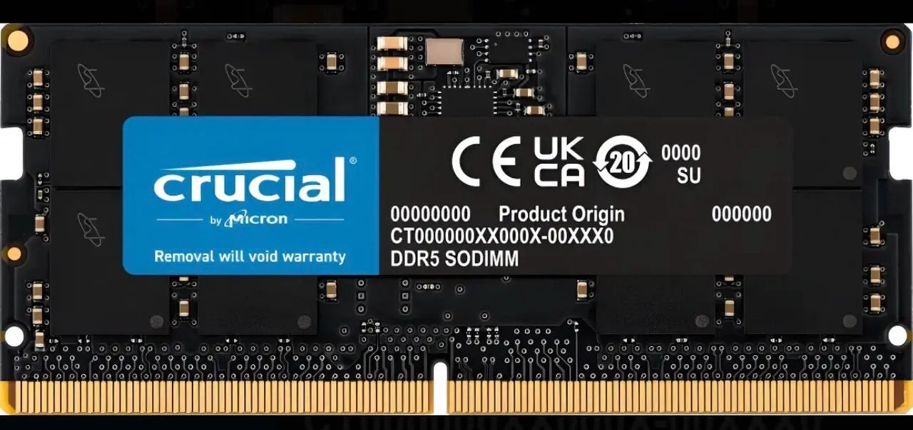 Memória ram DDR5 16gb Crucial 