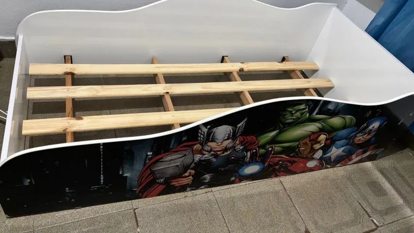 Mini Cama Infantil Vingadores (Marvel) - Muito Conservada! - Foto 4