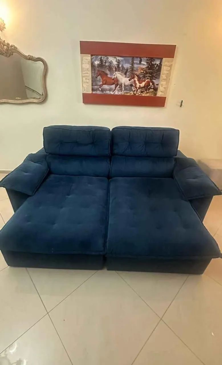 Sofá retrátil semi novo 2.50 468251250200432642